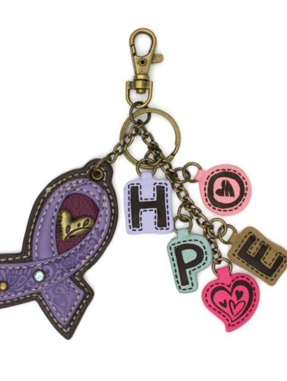 CHALA ποΈBREAST CANCER π AWARENESS BAG CHARM - Picture 1 of 2